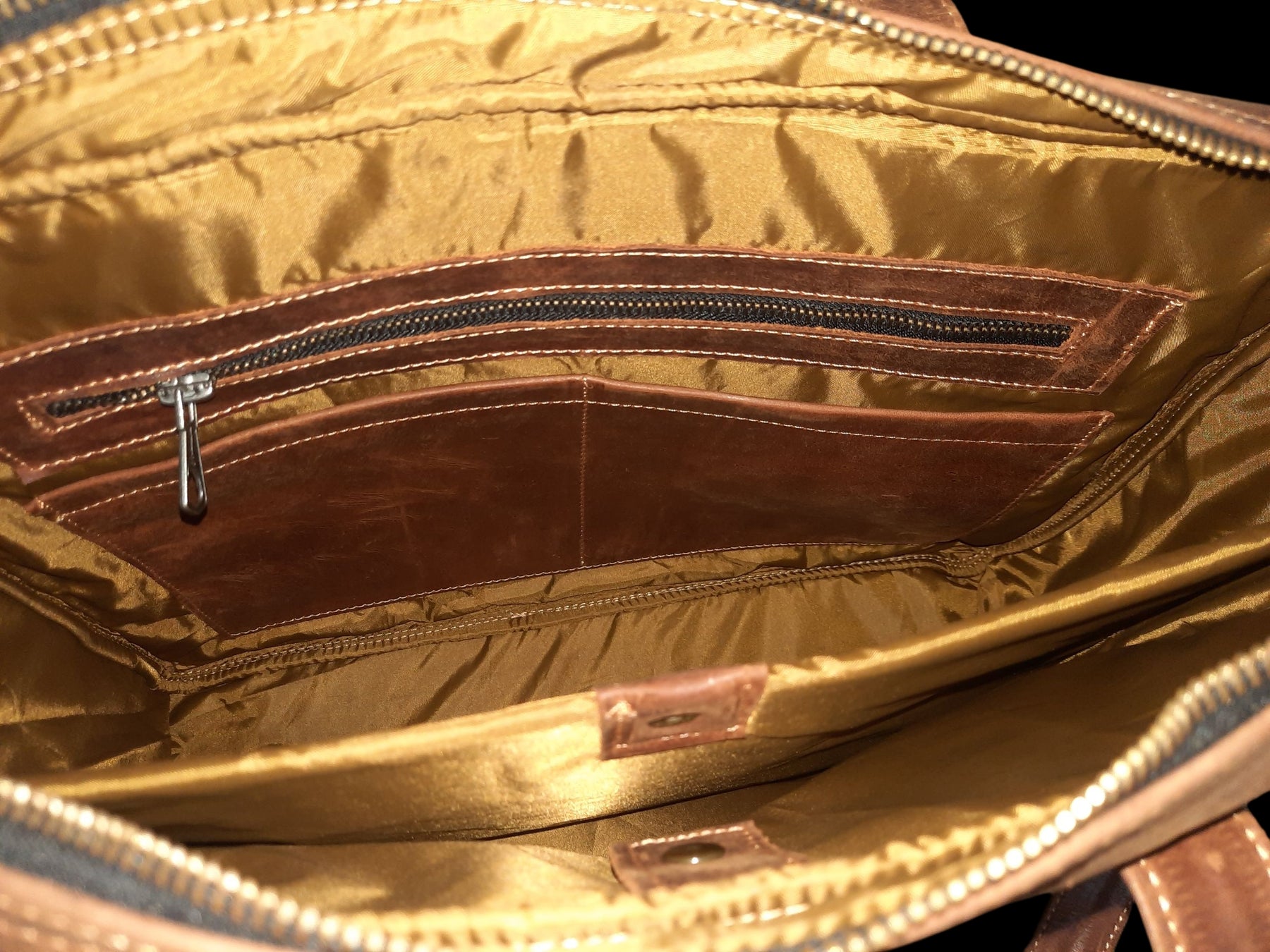 Vintage Brown Leather Laptop Bag
