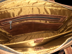 Vintage Brown Leather Laptop Bag