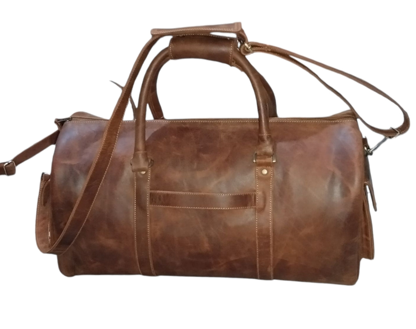 Vintage Leather Duffle Bag