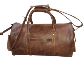 Vintage Leather Duffle Bag