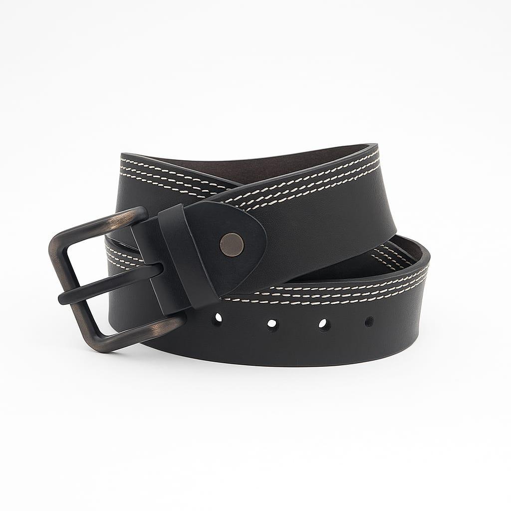 Double Thread Stitch Leather Belt
